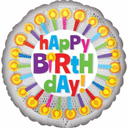 Birthday Candles 18-Inch Foil Balloon