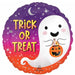 Trick or Treat Satin Round Foil Balloon, 18 Inch
