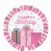 Pastel Happy Birthday Shaped Foil Balloon, 24 Inch
