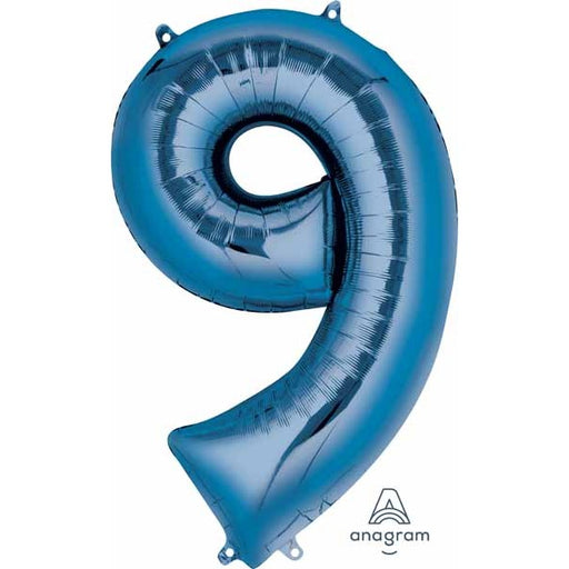 Anagram 34 Inch Blue Number 9 Foil Balloon
