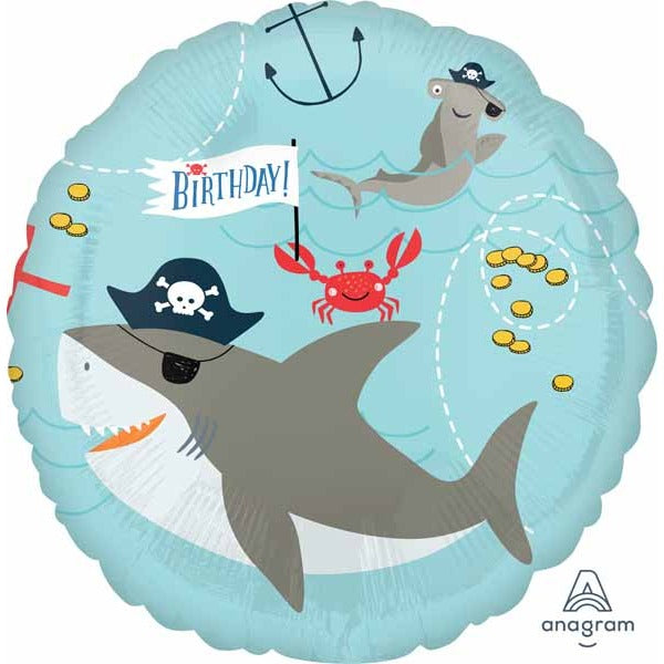 Ahoy Birthday 18-Inch Round Foil Balloon