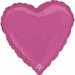 18-Inch Bright Bubble Gum Pink Heart Foil Balloon