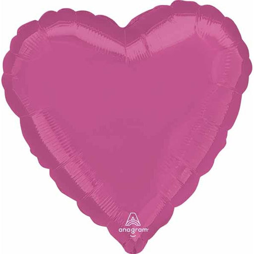 18 Inch Bright Bubble Gum Pink Heart Foil Balloon