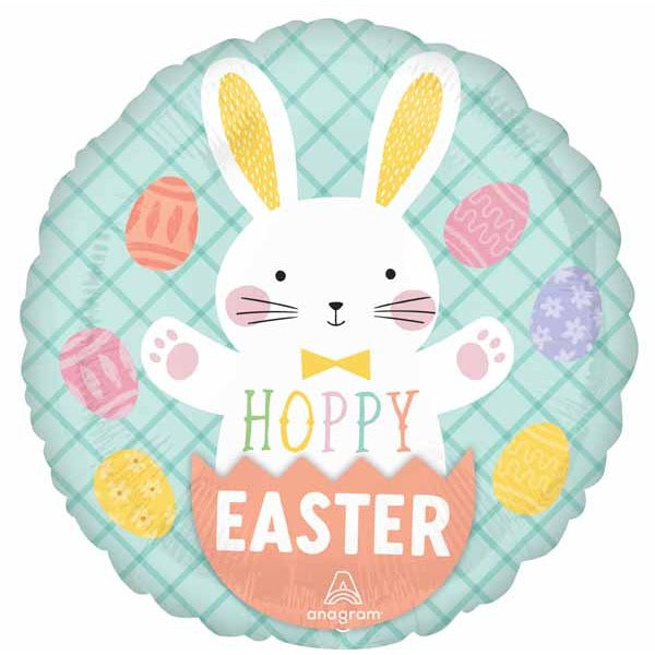 Hoppy Easter Bunny 18-Inch Round Foil Balloon