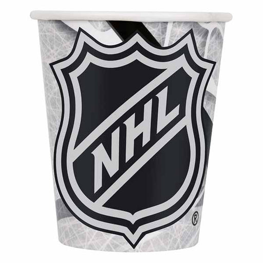 NHL 9 oz Paper Cups, 8 Pack