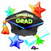 31-Inch Congrats Grad School Colors Cluster Foil Balloon