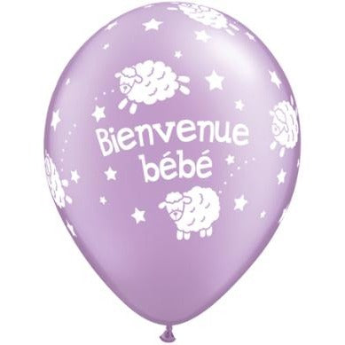 Bienvenue Bébé 11-Inch Pastel Pearl Latex Balloons, 50 Pack
