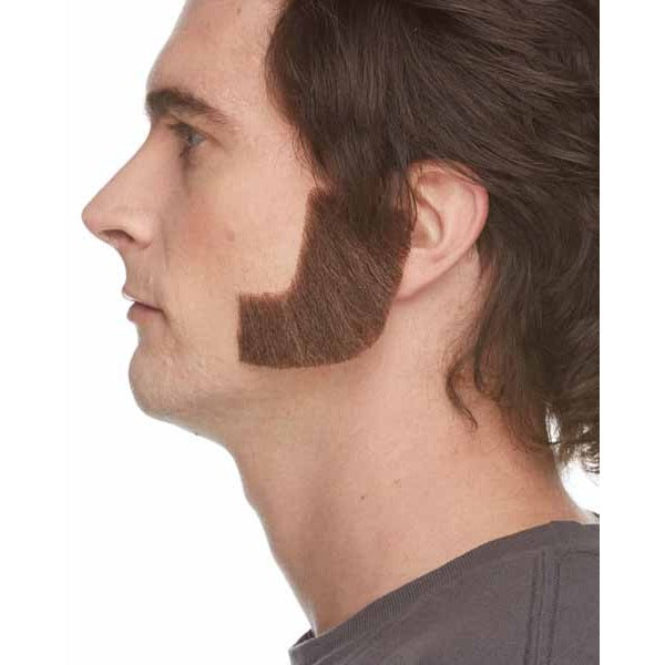 Brown Character Costume Sideburns