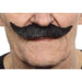 Black Vaudeville Self-Adhesive Moustache, 12.5 x 2.5 cm