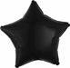 19 Inch Opaque Black Star Foil Balloon