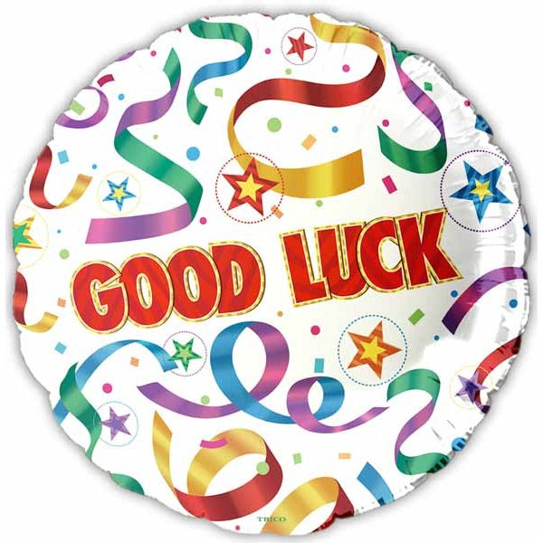 Good Luck Streamers 18-Inch Foil Balloon