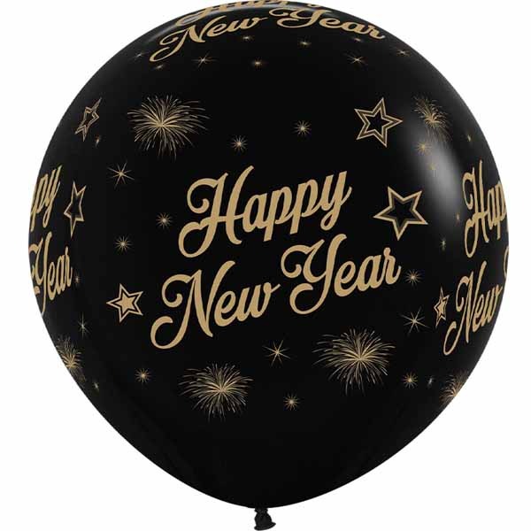 HNY STARS BLACK 36" SEMPERTEX 2/BG