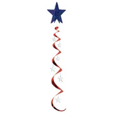 48-Inch Jumbo Star Whirls in Red, White & Blue
