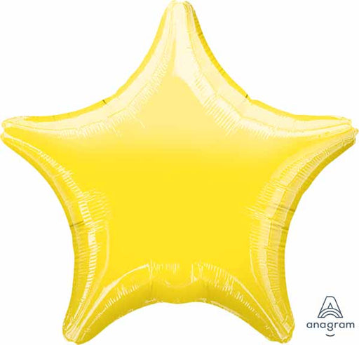 19 Inch Metallic Yellow Star Foil Balloon