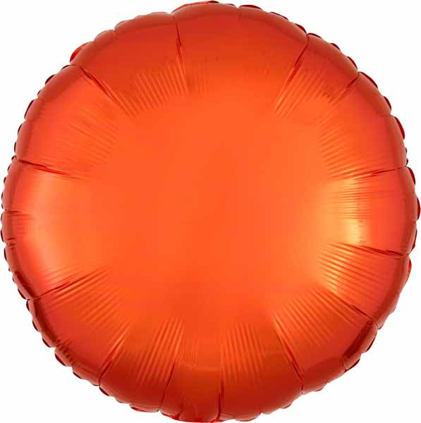 18 Inch Round Orange Foil Balloon