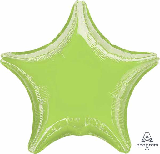 19-Inch Metallic Lime Green Star Foil Balloon