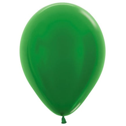 Sempertex 11" Metallic Green Latex Balloons, 50 Count