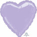 18 Inch Metallic Pearl Pastel Lilac Heart Foil Balloon