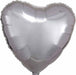 18 Inch Metallic Silver Heart Foil Balloon