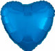 Anagram 18-Inch Metallic Blue Heart Foil Balloon