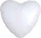 18-Inch Opaque White Heart Foil Balloon