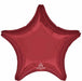 19-Inch Burgundy Star Foil Balloon