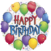 Balloon Fun Happy Birthday 18-Inch Round Foil Balloon