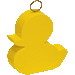 Yellow Duck Plastic Balloon Weight, 80 g