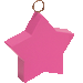 Pink Star Plastic Balloon Weight, 80 g