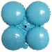 17-Inch Baby Blue Foil Quad Balloon