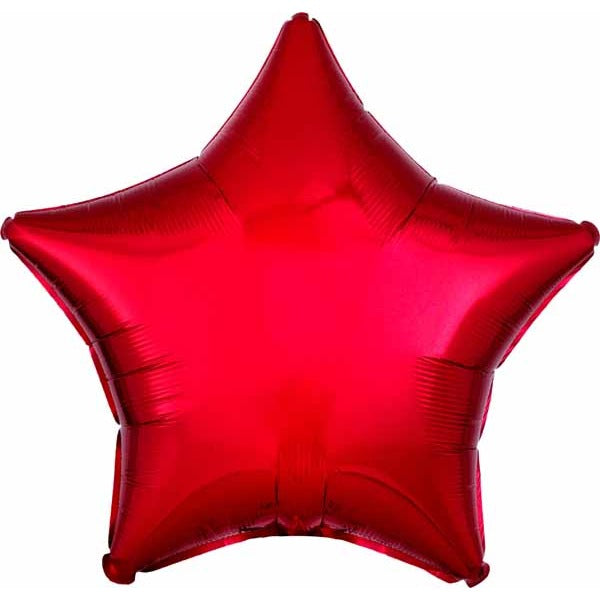 19 Inch Metallic Red Star Foil Balloon