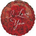 I Love You Roses 18-Inch Round Foil Balloon