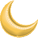 35 Inch Gold Crescent Moon Foil Balloon