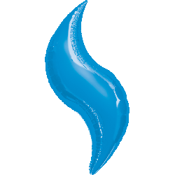 36-Inch Blue Curve Foil Balloon