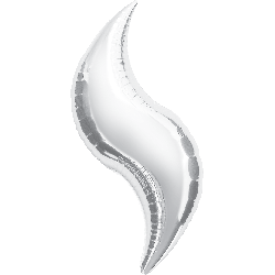 Silver 36 Inch Curve Foil Balloon