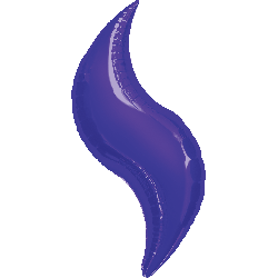28-Inch Purple Curve Foil Balloon