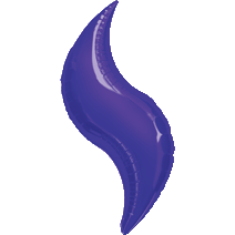 36 Inch Purple Curve Foil Balloon