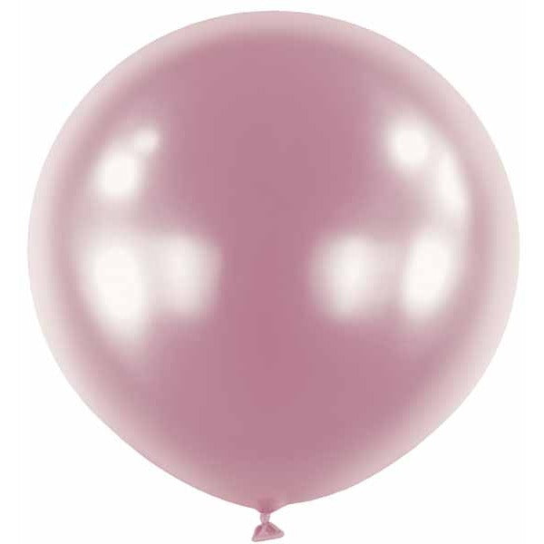 Satin Luxe Pastel Pink 24-Inch Latex Balloons, 4-Pack