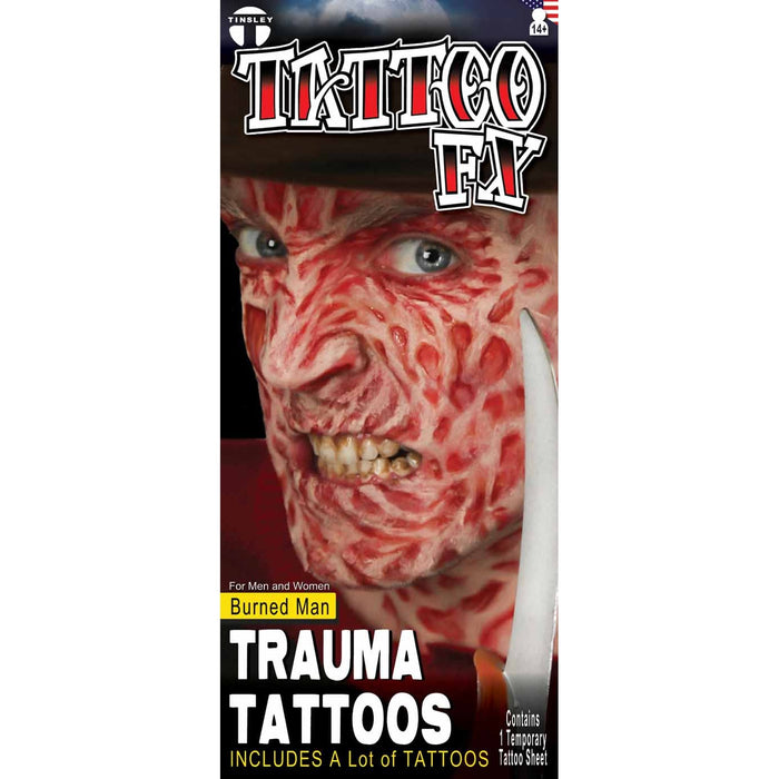 Tinsley Transfers Torched Trauma FX Tattoo