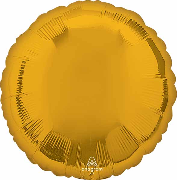 18 Inch Metallic Gold Round Foil Balloon