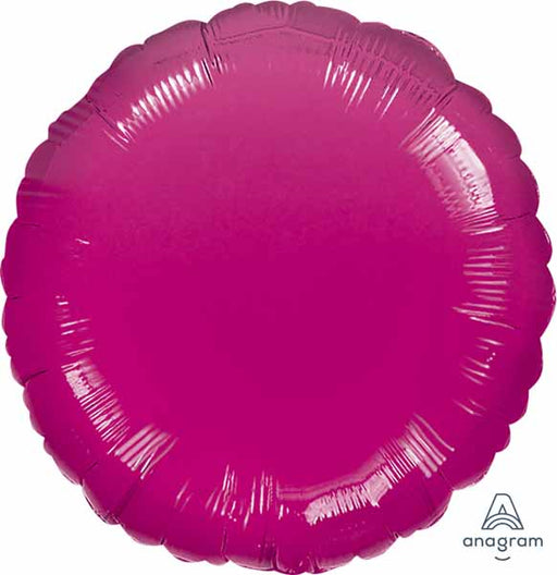 18-Inch Metallic Fuchsia Round Foil Balloon