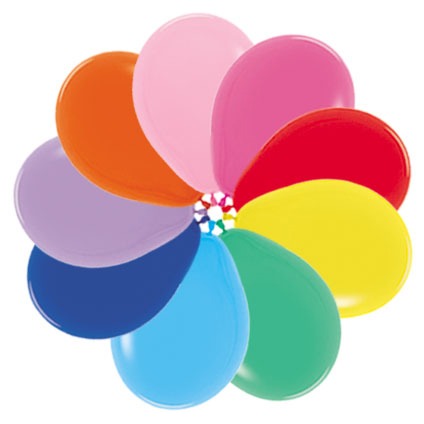Sempertex 11" Fashion Assorted Latex Balloons, 50 Pack