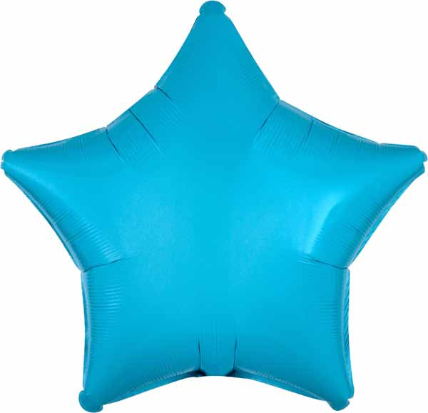 19 Inch Caribbean Blue Star Foil Balloon