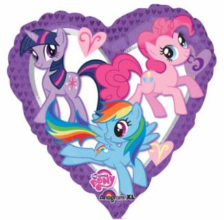 My Little Pony Purple Heart Foil Balloon, 18 Inch