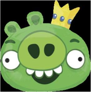 Angry Birds King Pig 23-Inch Foil Balloon