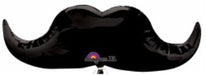 35-Inch Black Moustache Foil Balloon