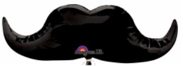 35-Inch Black Moustache Foil Balloon