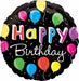 Bright Happy Birthday 18-Inch Foil Balloon