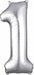 34-Inch Silver Number 1 Foil Balloon