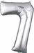 34-Inch Silver Number 7 Foil Balloon